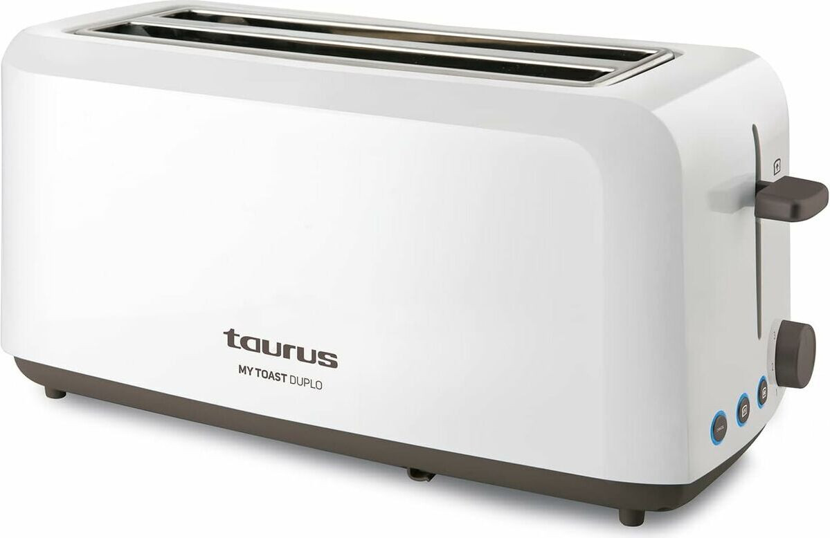 Taurus Keukenmachine 1450 W met 2 messen, Zwart en Wit, Draaibaar met Knopbediening