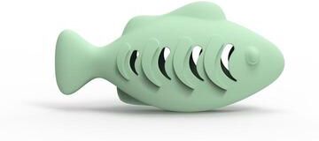 Inspired Deals Interactive Silicone Fish Cat Toy Treat Dispenser For Active Cats blue