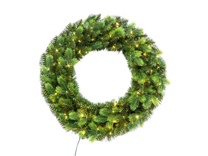 Couronne de Noël artificielle verte avec micro LED, Ø 45 cm