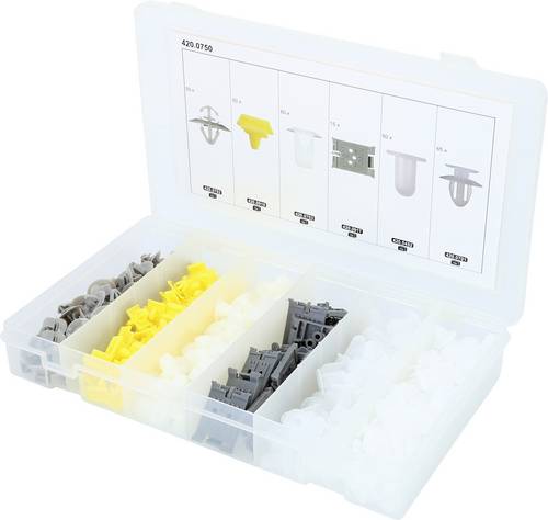 KS Tools 420.0750 Befestigungs-Clip-Satz für Renault, 300-tlg