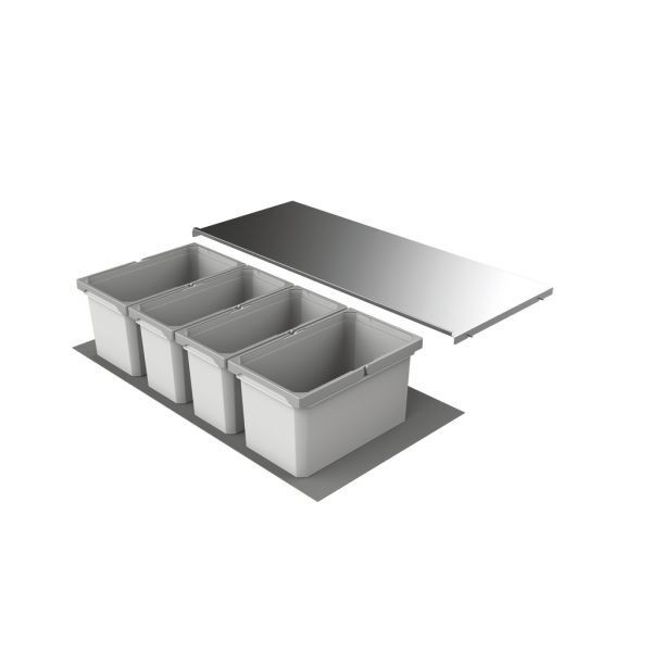 Naber Cox Box 1T 1000-4 Afvalbak, lichtgrijs