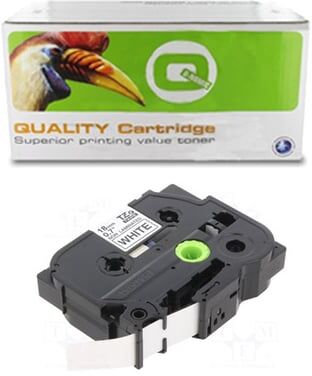 Q-Nomic TZe-N241 cinta negro sobre blanco 18 mm