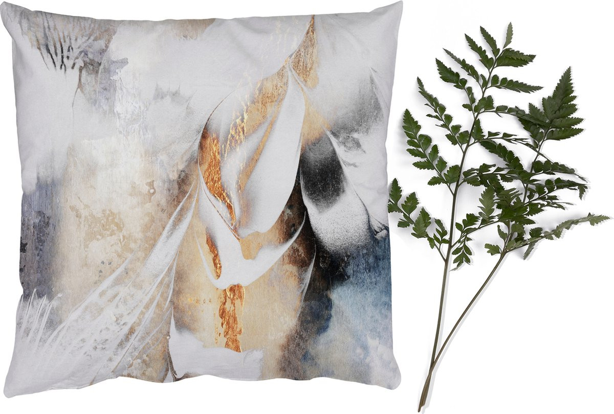 PillowMonkey Luxe Sierkussen Abstract Design Goud 60x60 cm