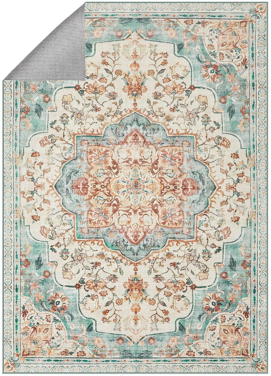 SONGMICS HOME Vloerkleed met Ornament en Vintage Design, Rechthoekig, Polyester, Machinewasbaar