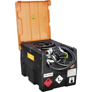 CEMO Tankanlage 11501, mobil, mit ADR-Zulassung, 190 Liter, mit 12V E-Pumpe & Klappdeckel, Benzin