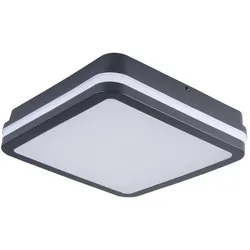 Kanlux graphitfarbene LED Deckenleuchte BENO 24W 840 NODIM eckig 260x260mm
