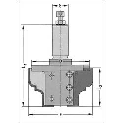 JSO Wechselmesser HW02 60x41x2mm, einseitig profiliert - 72480-6-60411-R