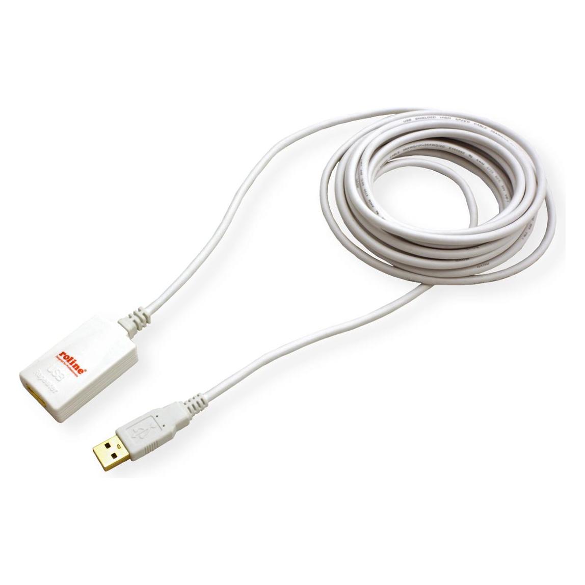 Roline USB 2.0 Verlängerung (5 m, USB 2.0) (12.04.1088)