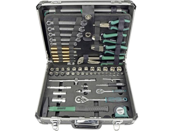 BRÜDER MANNESMANN GREEN LINE 29078 BRÜDER MANNESMANN Jeu d'outils\, 160 pièces\, en coffret