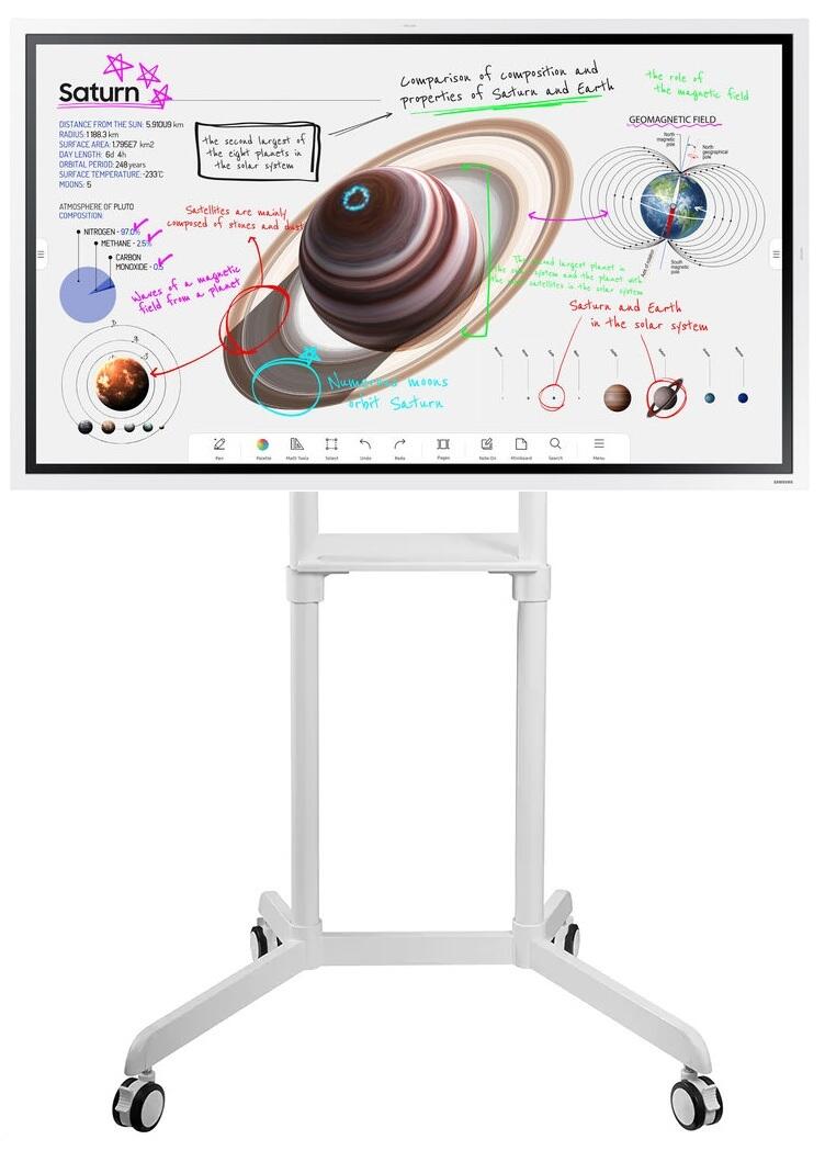 Samsung Flip Pro WM55B Flipchart 138,7 cm 55 Zoll inkl. Peerless TRVT-FLIP2 mobiler Rollwagen LH55WMBWBGCXEN+TRVT-FLIP2