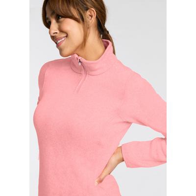 Fleeceshirt KILLTEC "KSW 62 WMN FLC SHRT", Damen, Gr. 46, rosa (hellpink), Obermaterial: 100% Polyester, Shirts, sportlicher Stil, für Sportmode, Outdoormode und Streetwear