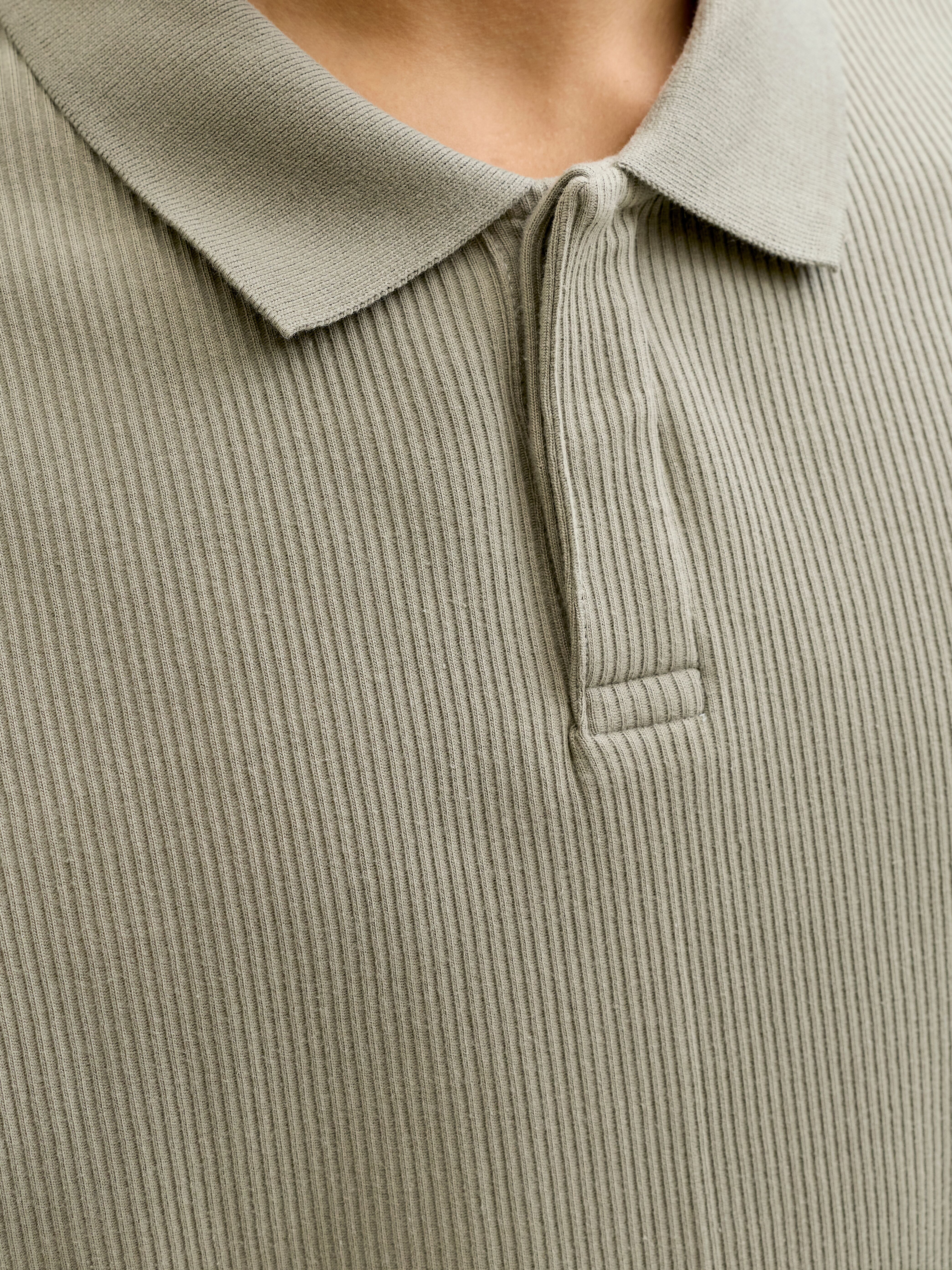 Poloshirt JACK & JONES "JJEHARRISON STRUCTURE POLO SS LN", Herren, Gr. M, vetiver, Jersey, Obermaterial: 100% Baumwolle, unifarben, Shirts Poloshirt, mit Polokragen vetiver M