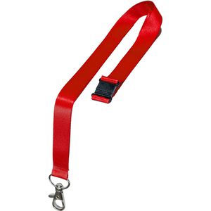 Zweckform Schlüsselband 4842R, rot, Karabiner, 44cm, Sicherheitsverschluss, 10 Stück