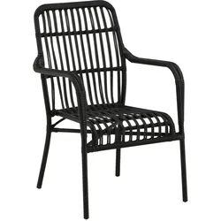 Loungesessel Rizal Schwarz