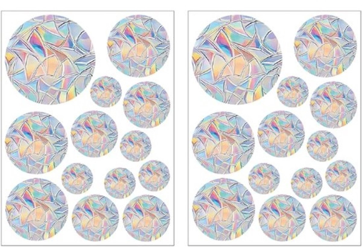 26 Regenboog Suncatcher Raamstickers - Statische Raamfolie voor Vogelbescherming en Kleureffect