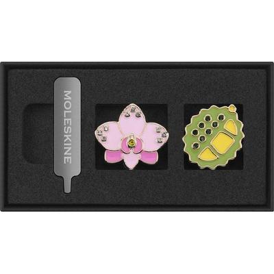 Moleskine Country Pins Singapur (2er-Set), Orchidee+ Durian, Nonbook von , Moleskine