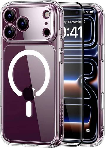 ESR Set bestehend aus Classic Hybrid Magnet Case mit Kamerasteuerung Taste & Tempered-Glass Displayschutz | Apple iPhone 18