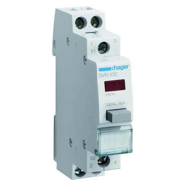 Hager SVN432. Internationale Schutzart (IP-Code): IP20. Breite: 17,5 mm, Höhe: 83 mm (SVN432)
