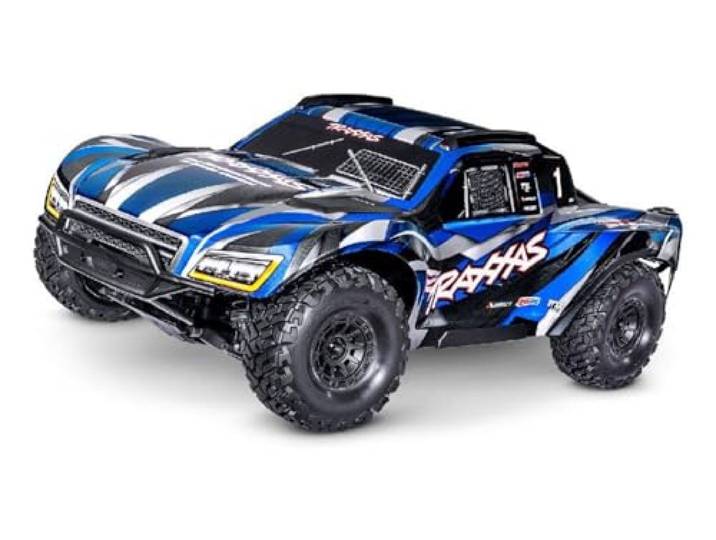 TRAXXAS Maxx Slash 4WD 1:7 Short Course Truck Blue RTR met VXL-6S borstelloze accu / lader