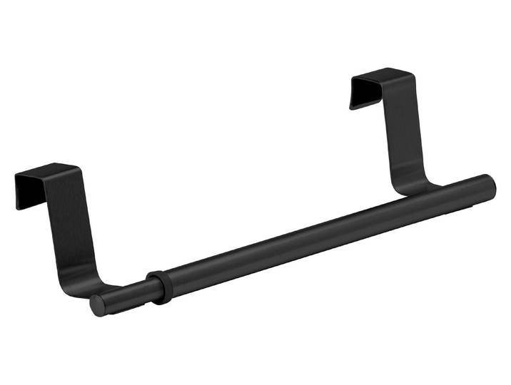Wenko Tür-Handtuchstange Teleskop 35 cm, Schwarz