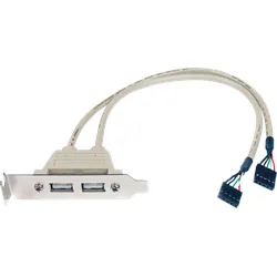 ST USBPLATELP - Slotblech 2x USB-A Port, Low Profile