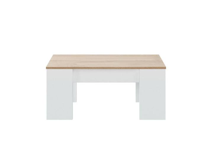 Calicosy Couchtisch mit hochklappbarer Platte L100 cm - Alida, Weiß, 50x45x100 cm, Wohnzimmer, Wohnzimmertische, Couchtische