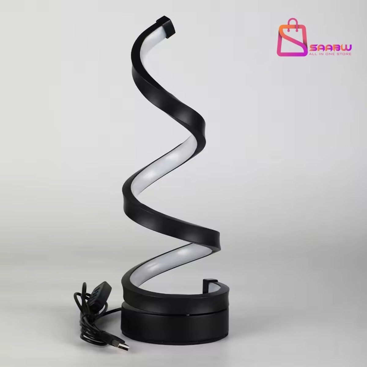 SAABW Spiraal Nachtlamp – Moderne LED Bedlamp met Minimalistisch Design en ABS Behuizing