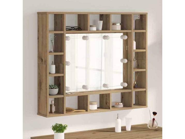 (ON SALE)Armoire Miroir avec étagère - chêne artisanal - 91x15x76.5 cm EU937949