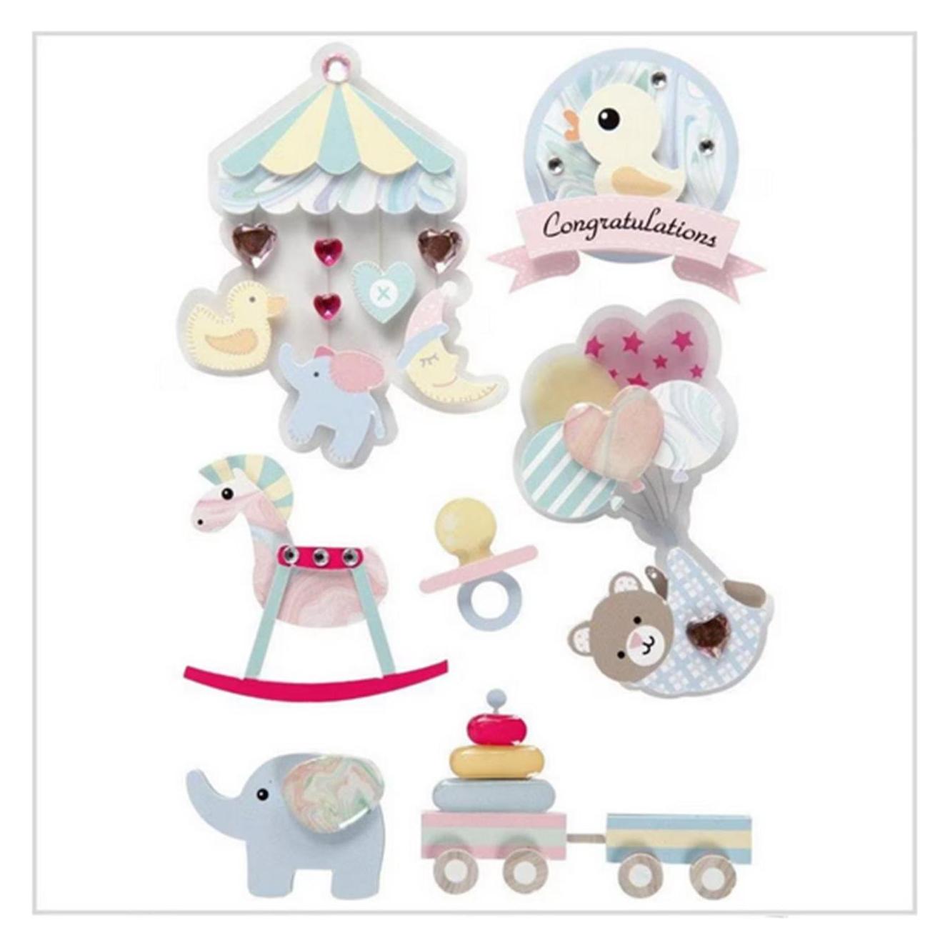 Creativ Company 3D-Sticker (8 Sticker) (27095)