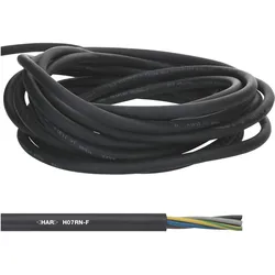 Lapp, Kabelleitung, 10 Meter 1600120 H07RN-F 3x6 mm2 Gummileitung flexibel mit Schutzleiter I UV-resistentes Kabel (10 m)