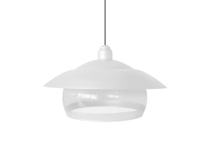 Suspension métal cable Pyramide blanc D30cm