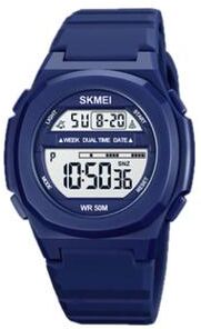 Everyday Crate SKMEI 1821 Digital Sports Watch Waterproof Silicone Strap LED Electronic Watch royal Blue
