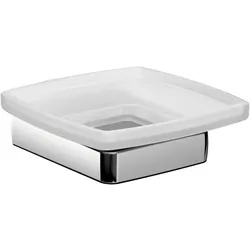 emco trend Seifenhalter, Wandmodell, satiniertes Kristallglas, chrom, 023000100