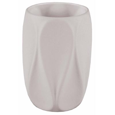 Zahnputzbecher KLEINE WOLKE "» Trevi«", beige (seide), B:7,8cm H:11,3cm L:7,8cm, Steinzeug, Zahnputzbecher