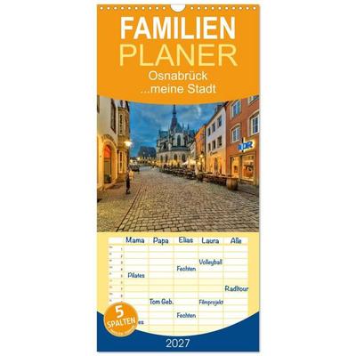 Familienplaner 2027 - Osnabrück...meine Stadt mit 5 Spalten (Wandkalender, 21 x 45 cm) CALVENDO