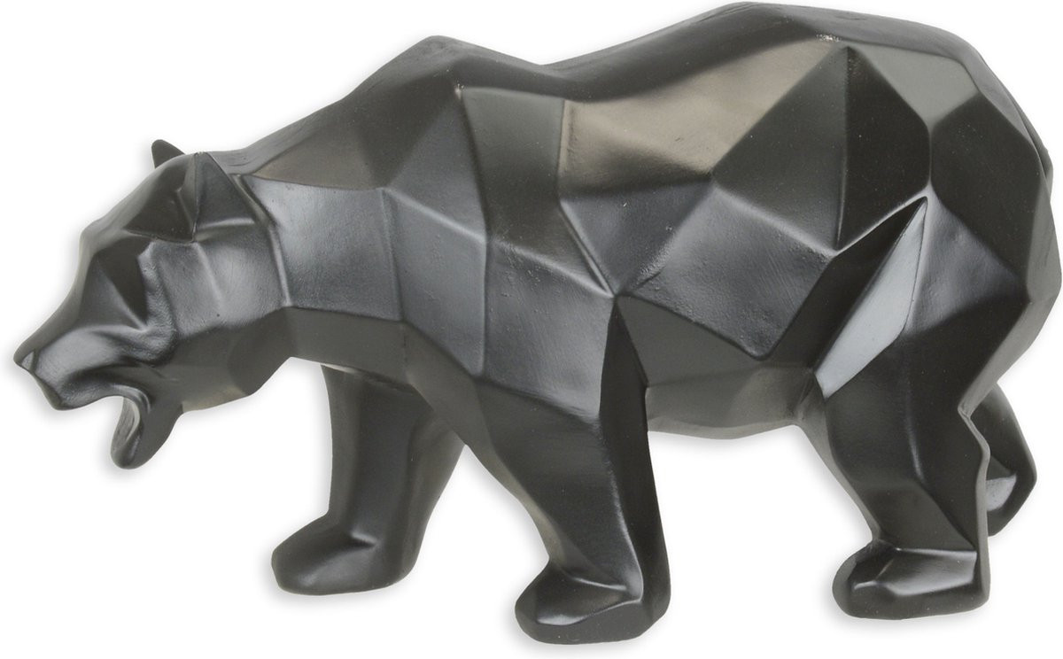 Wexdeco Decoratief Beeld Kubistisch Zwart - Polyresin - 25 x 10 cm