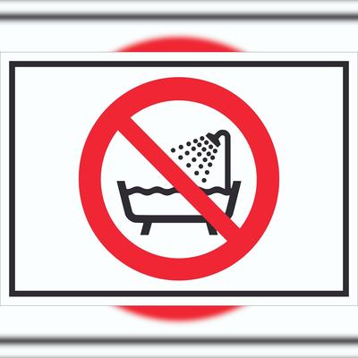 HB-Druck Wasserkontakt mit Gerät verboten Symbol Schild A2 (420x594mm)