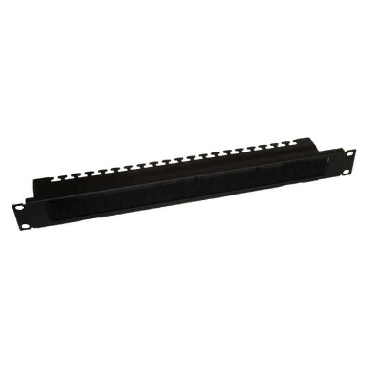 Lanview 1U 19" L BENT, BRUSHED CABLE (RAO210BL)