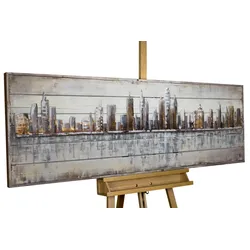 HOLZBILD Grau 150/50 cm