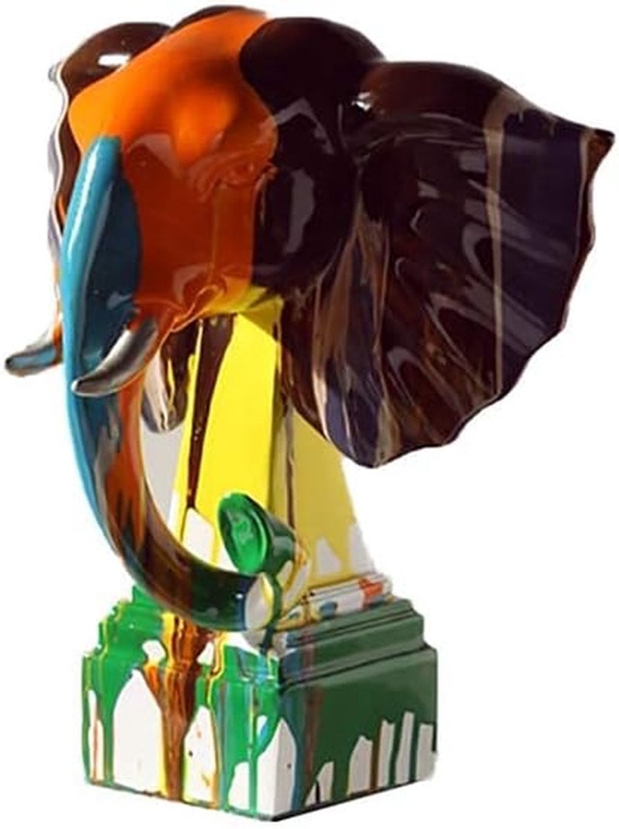Multicolor Abstract Olifant Beeld voor Tafeldecoratie