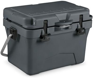 Costway 20 Quart Portable Hard Cooler with Built-in Ruler and Bottle-Gray