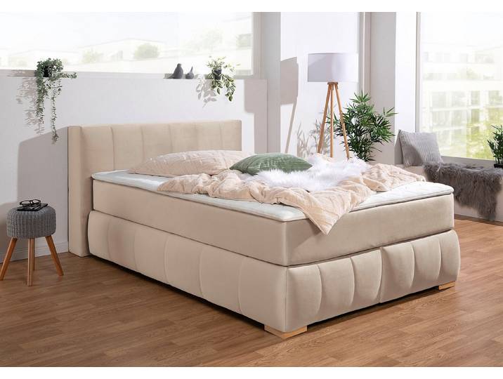 Home affaire Boxspringbett Chelles, inkl. Kaltschaumtopper, in 5 Breiten und 3 Matratzenarten
