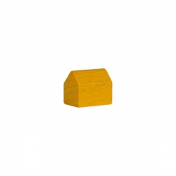 Spielsteine Haus - Siedlung - Dorf - Holz - gelb - 14x10x12mm 247133