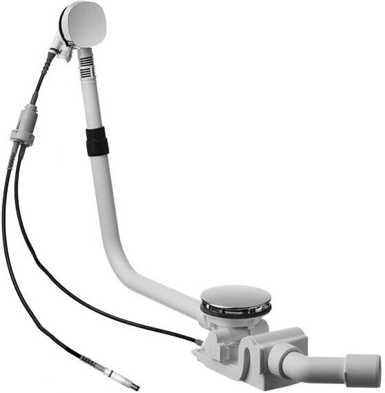 Duravit Quadroval Ein-,Ab- und Überlaufgarnitur 791249000001000, chrom, für Shower + Bath