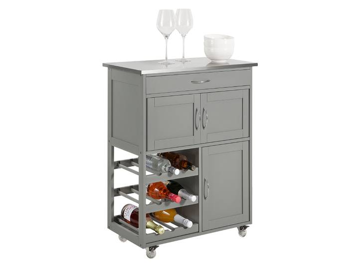 SoBuy FKW45 chariot de service bouteille rayons chariot de cuisine îlot de cuisine cuisine autoportante salon salle à manger