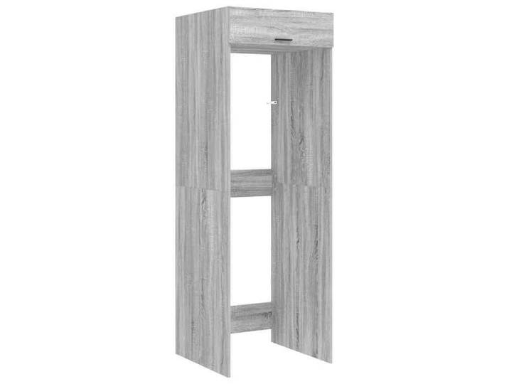 Style intemporel - Armoire de salle de bain/organisateur lavage - Nickel - Armoire pour machine à laver Gris Sonoma 67 5x68x200cm @8