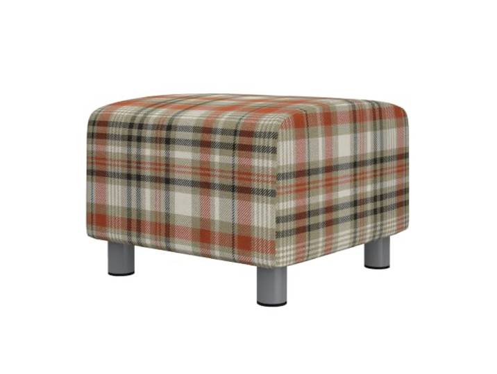 Soferia Housse de Rechange Compatible pour KLIPPAN Pouf – Tissu Stewart Tartan Beige (Tartan\, résistant\, Texture Douce\, Lavable en Machine)
