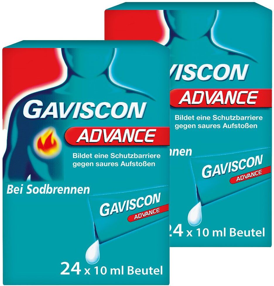 Gaviscon Advance Pfefferminz Suspension Sparset 48x10 ml