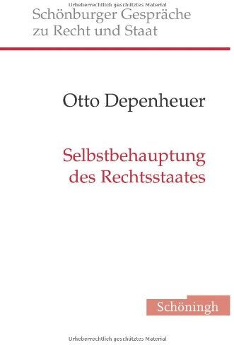 Otto Depenheuer - Selbstbehauptung des Rechtsstaates - Preis vom 30.09.2026 09:01:18 h