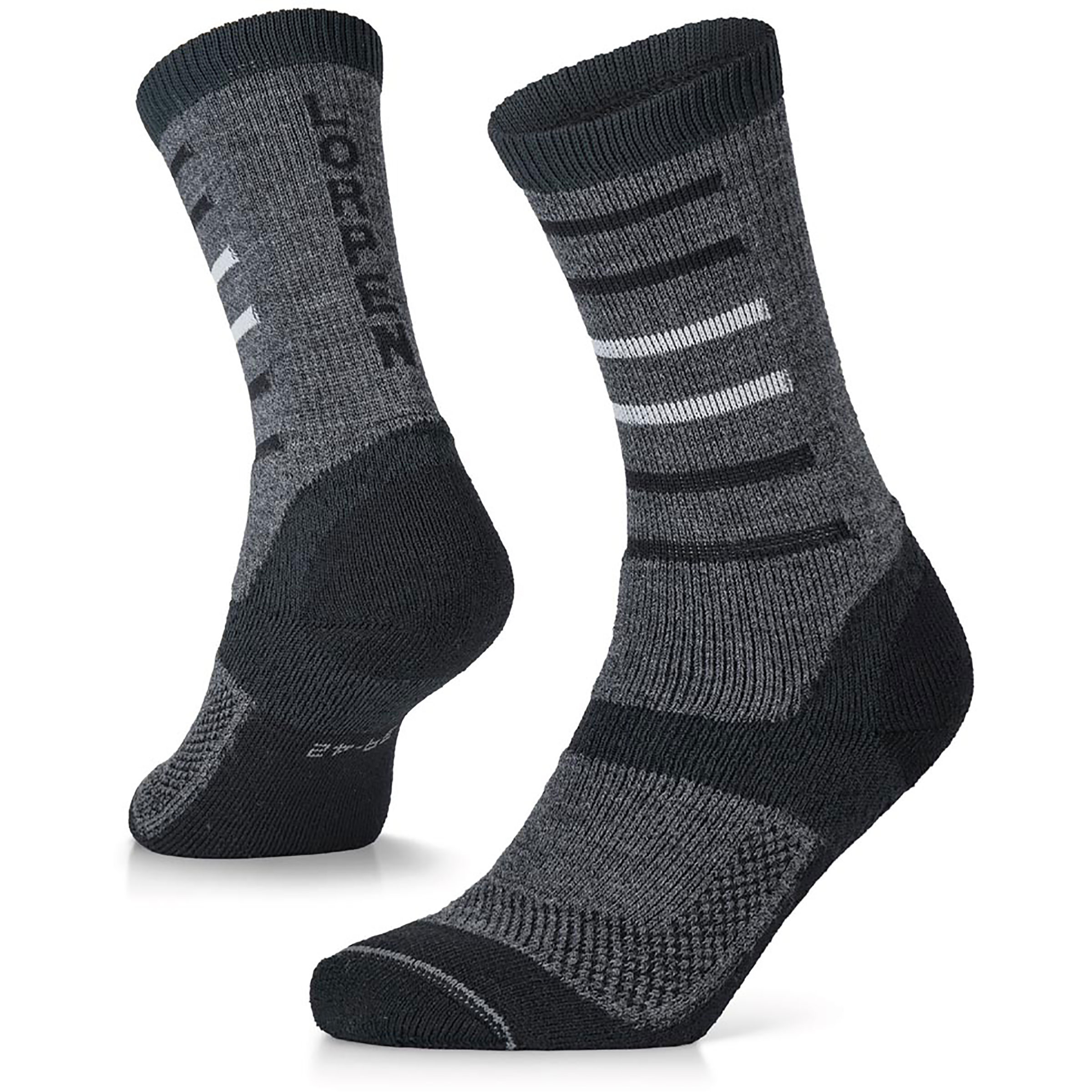 Lorpen Pro Trek Midweight Crew Wandersocken grau Größe 39 Camping Widerstandsfähig Merinowolle | Primaloft